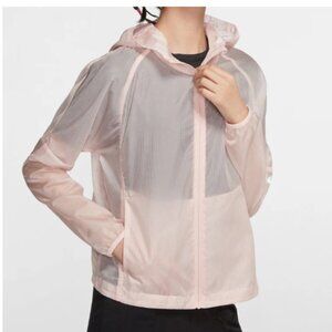 Nike Blush Pink Transparent Windbreaker Jacket SZ XL